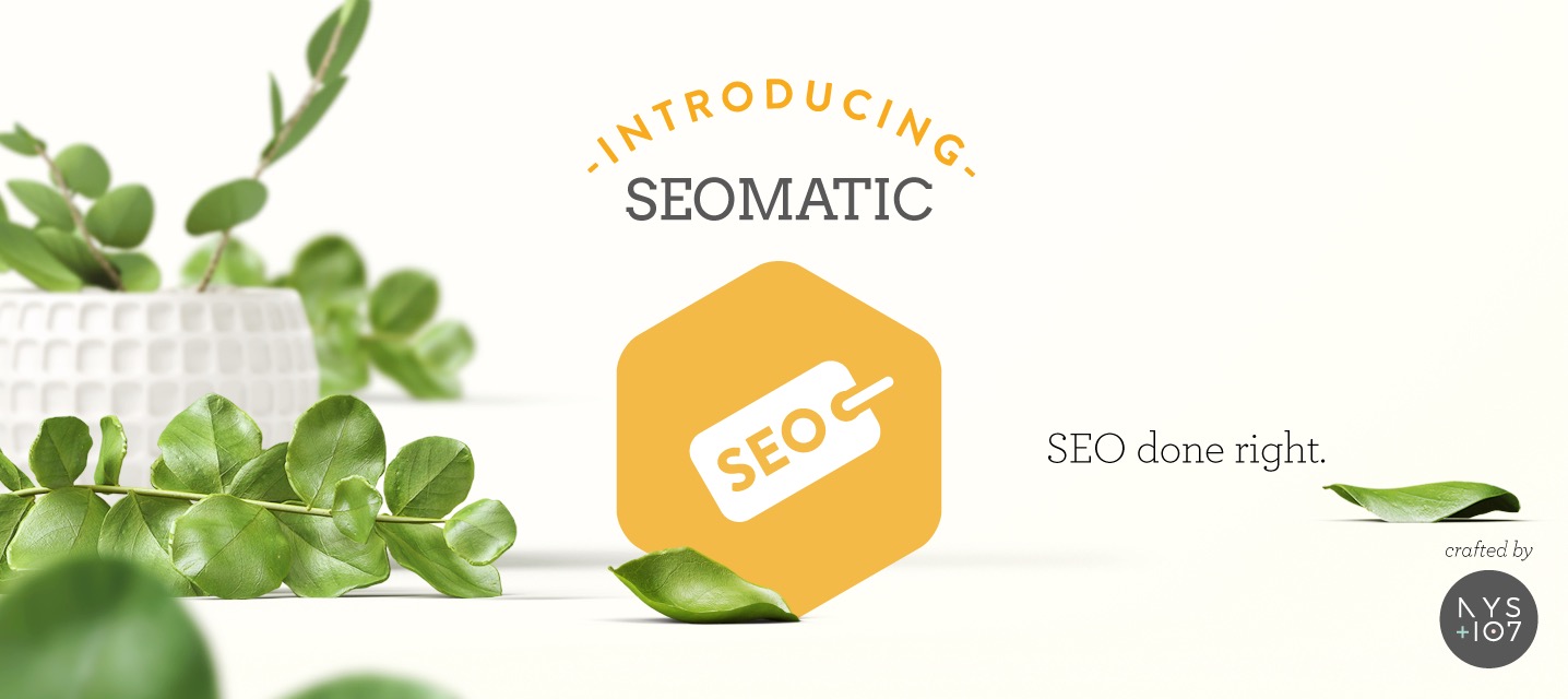 Plugin banner that reads “Introducing SEOmatic, SEO done right.”