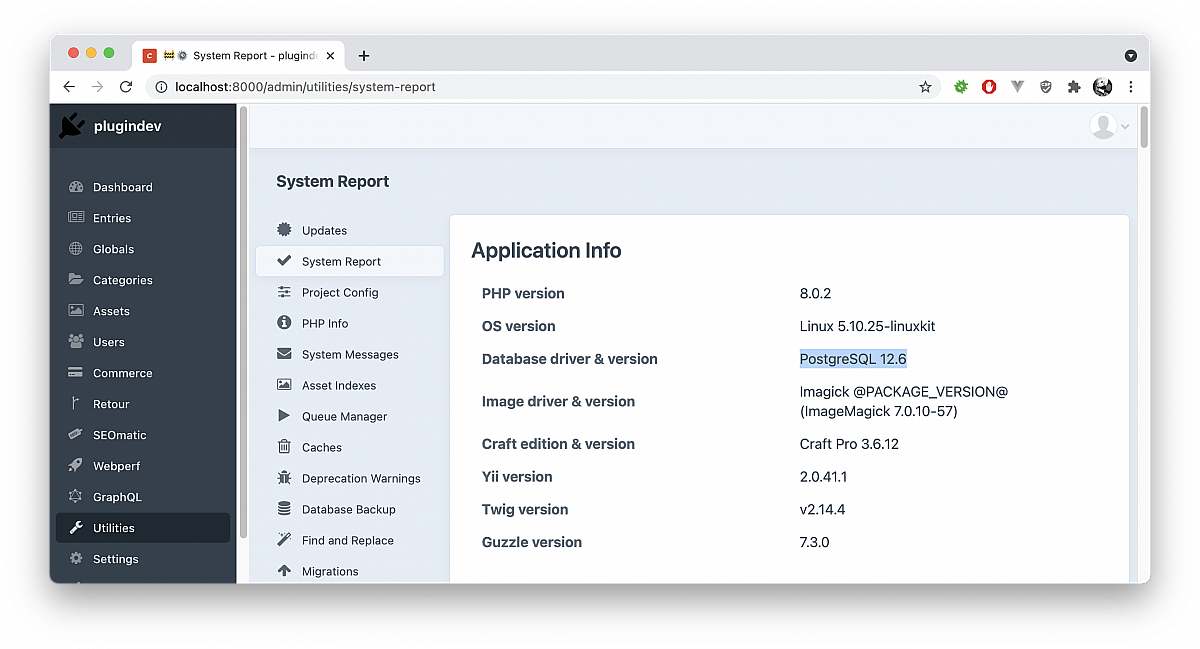 nystudio107 | A Craft CMS Plugin Local Development Environment