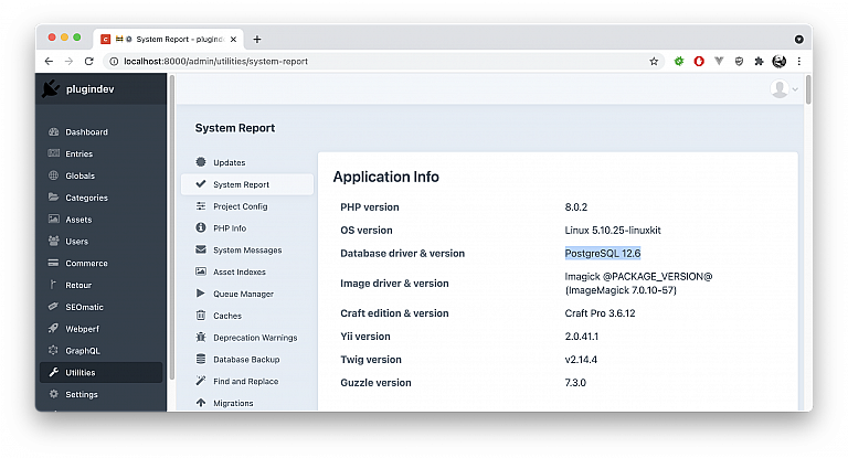 nystudio107 | A Craft CMS Plugin Local Development Environment